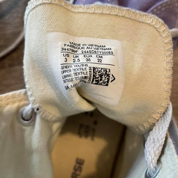 Converse high top sneakers canvas sz. 3 - Picture 6 of 7